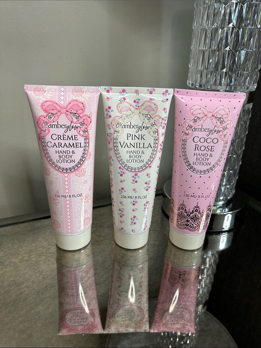 Amber glow Hand & Body Lotion x3 (1of each)